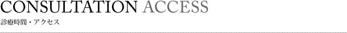 診療時間・アクセス